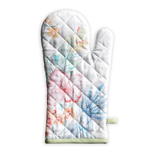 Maison d'Hermine Oven Gloves 100% Cotton Oven Mitt (102 - Paradise Island / 7.5" x 13" (Oven Mitt))