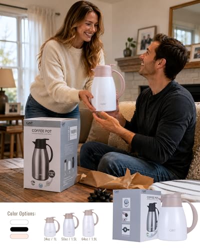 Insulated Coffee Carafe 34 Oz (White / 34 oz)