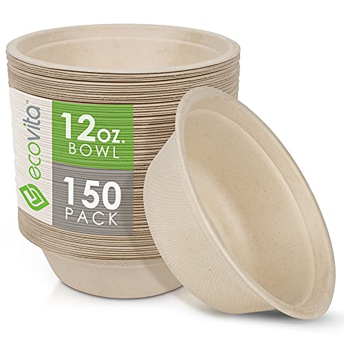 100% Compostable Paper Bowls [12 oz.]