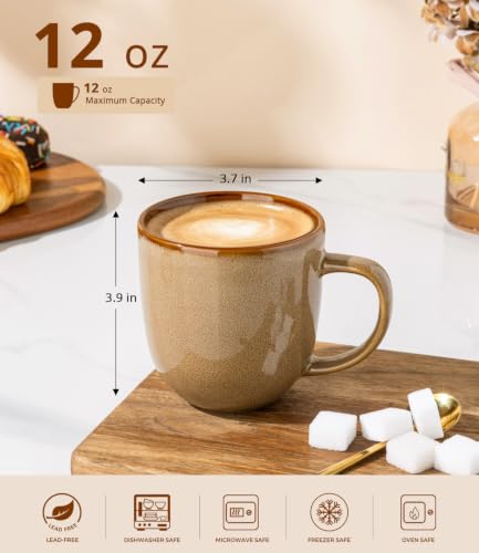 Ceramic Coffee Mugs Set of 6 (Chestnut / set of 6)