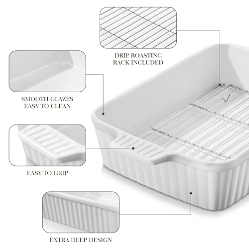4.4 QT Baking Dishes with Rack