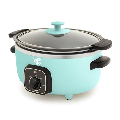 3.5QT Ceramic Nonstick Slow Cooker (Turquoise / 3.5 Quarts)