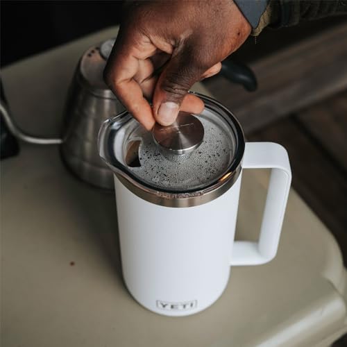 Rambler 34 oz. French Press Coffee Maker (34 Ounce / White)