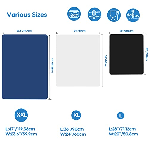 Silicone Mats for Kitchen Counter 47"x23.6"x0.08” (Light Gray / 47"L x 23.6"W)
