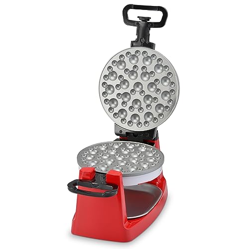 Mickey Mouse Rotating Bubble Waffle Maker by Select Brands (White, Red, Black)