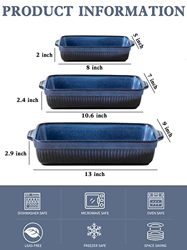Ceramic Baking Dishes (Blue)