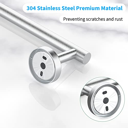2 Pieces Brushed Nickel Bathroom Towel Bar (Brushed Nickel / 24inch)