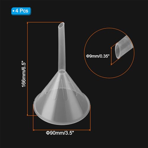 3.5 Inch Clear Plastic Funnel