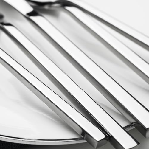 Cube 20 Piece Forged Flatware Set (Silver / 20 pieces for 4)