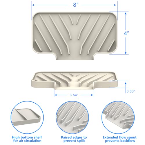 Sponge Holder for Kitchen Sink (Cream / 8"x 4")