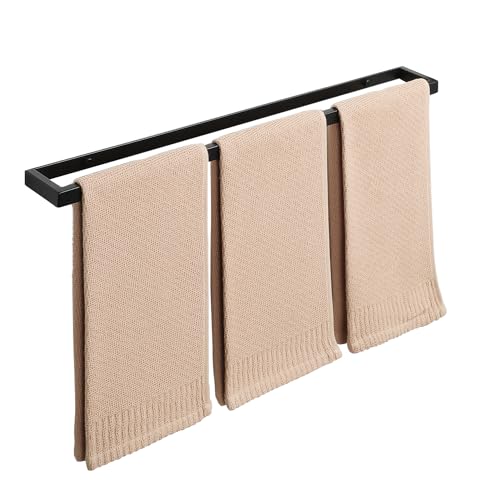 24 Inch Hand Towel Holder Towel Bar for Bathroom Wall Mounted (Black / 24-Inch)