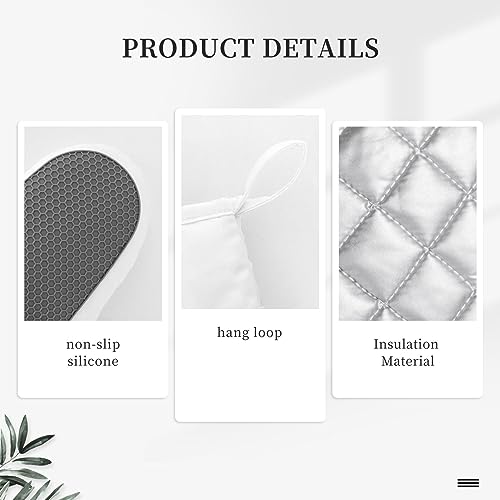 Mushroom Oven Mitts and Pot Holders Sets Silicone Vintage Mushrooms Kitchen Mitts Potholders Heat Resistant 4Pcs Oven Gloves Hot Pads for Kitchen Baking Cooking BBQ Grilling (Mushroom)
