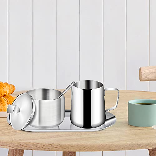 Stainless Steel Sugar and Creamer Set