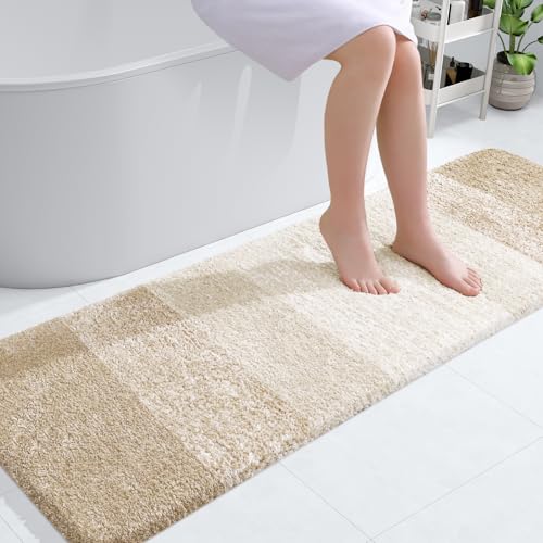 Bathroom Runner Rug 59x20 (59" X 20" / Light Beige)