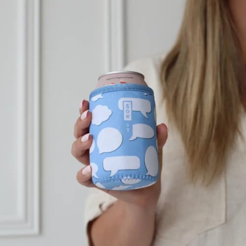 CanSok Sleeve for Beer & Soda Insulated Neoprene Cover (Big Ideas / 12oz Slim Can Sleeve)