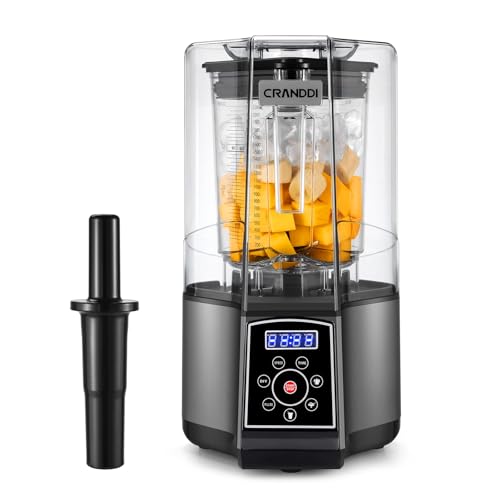 Smart Commercial Blender Digital Touch Screen with Removable Cover