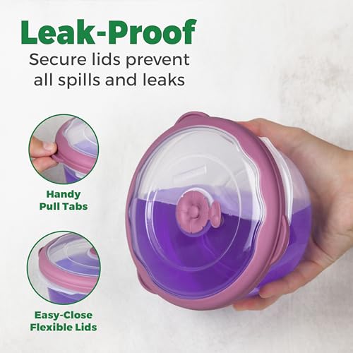 3.1 Cup Plastic Bowls Food Storage Container With Lid For Leftovers