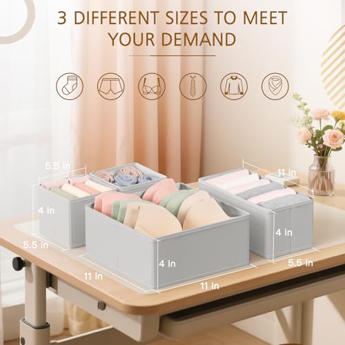26 Pack Drawer Organizer for Clothes (26 PACK Gray)