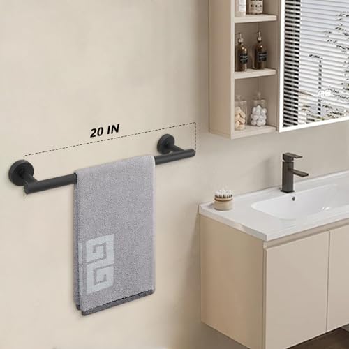 Bath Towel Bar (Matte Black / 20 Inch)