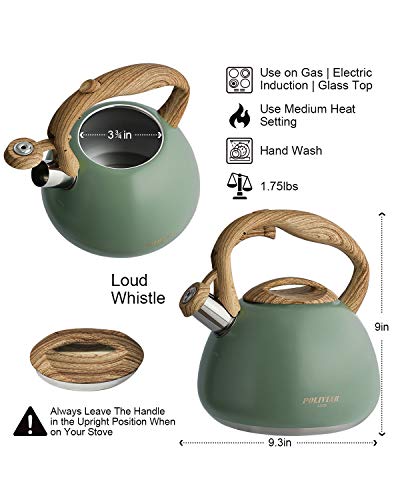Poliviar Tea Kettle (2.7 Quarts / Green)