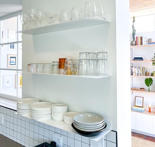 Linear Floating Shelf (30-inch X 8-inch White)