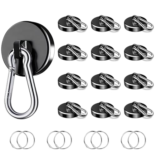 200Lbs Magnetic Carabiner Hooks (200lb-12P)