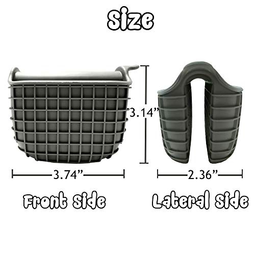 Mini Silicone Oven Mitts Set (Gray-square)
