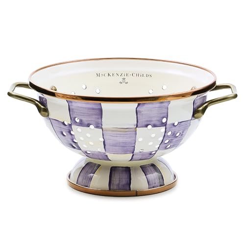 Enamel Colander (Small / Violet Check)