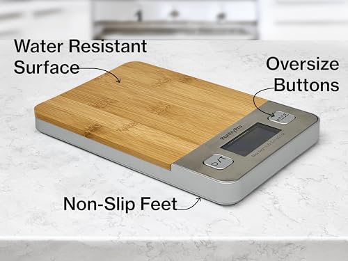 Bamboo Platform Digital Kitchen Scale (Bamboo - Natural)