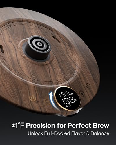 FLOW B9 Gooseneck Electric Kettle ±1°F Temperature Control (Rainforest)