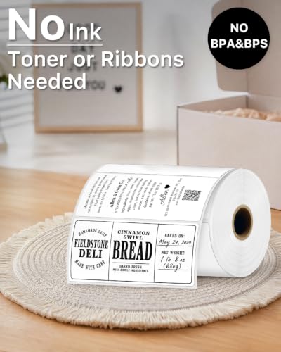 4x2 Inch Thermal Labels (4"x2" / White)