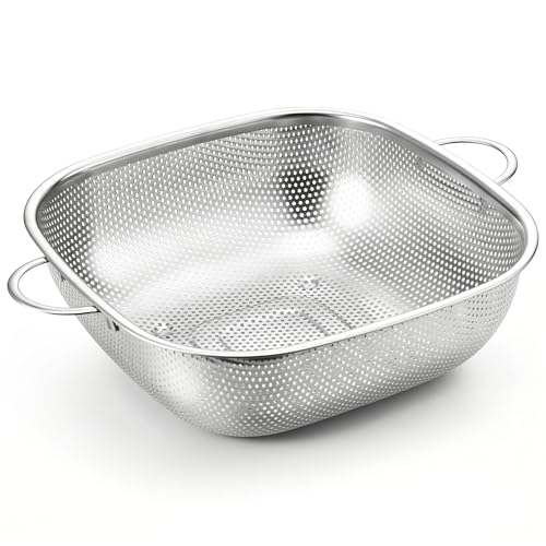 6QT Square Stainless Steel Colander (6QT)