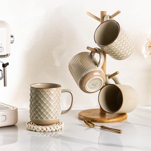 Coffee Mugs Set of 6 (Pale Khaki / Set of 6 (16 Ounces))