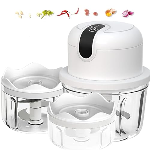 White 3 CUP Electric mini garlic crusher (4 CUPS)