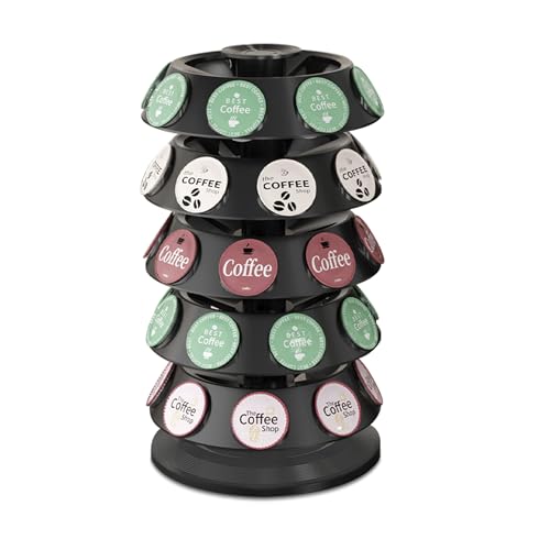 K Cup Holder Coffee Pods Holder with 40 K (New Model Black)