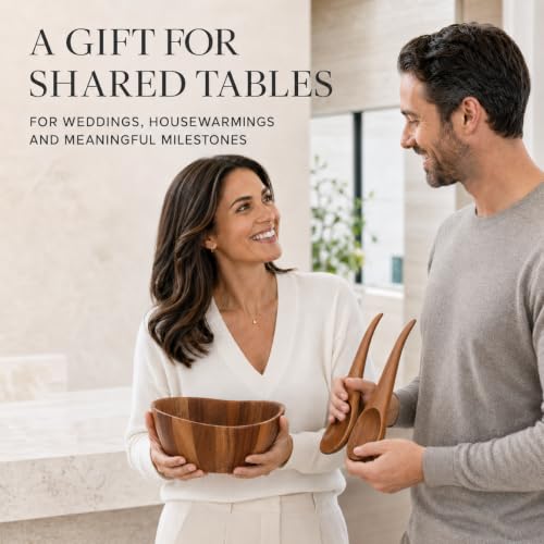 Gourmet Harmony 3 Piece Wooden Salad Bowl Set