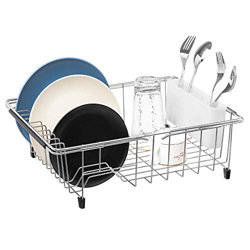 Expandable Multifunctional Dish Drying Rack (White)