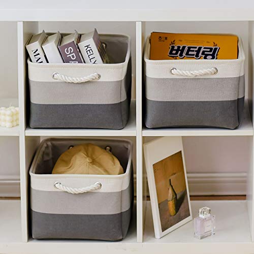 Large Storage Baskets for Shelves (Gray Gradient / Large (Pack of 3))