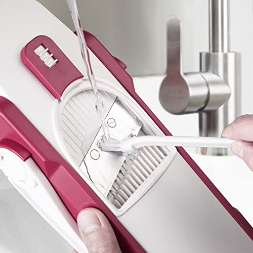 Safe Mandoline Slicer 5 in 1 Vegetable Cutter (Red)
