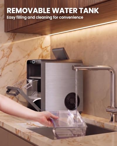 Nugget Ice Maker Countertop (Silver Gray / 44 lbs)
