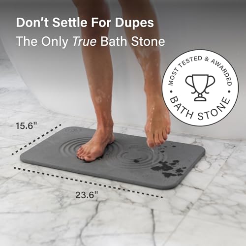 Home Stone Bath Mat Set (Zen Slate / 2 Pack)