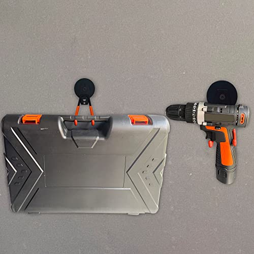 4 Pack Heavy Duty Magnetic Hooks 2.6'' Base Garage Storage Utility (2.6‘’ Diameter Base / Orange Hook)