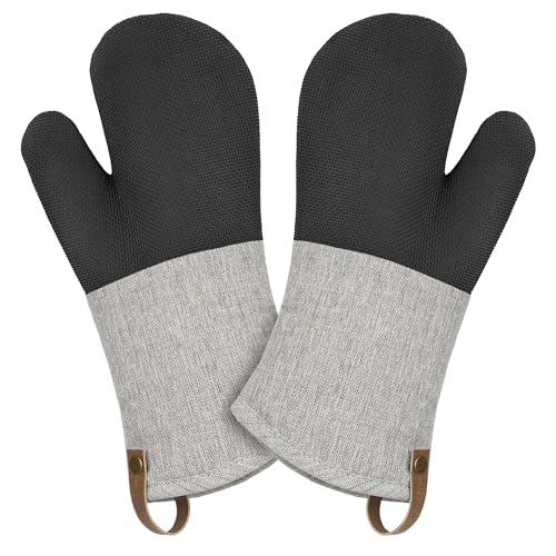 Cuisinart Heritage Kitchen Oven Mitts (Textured Gray)