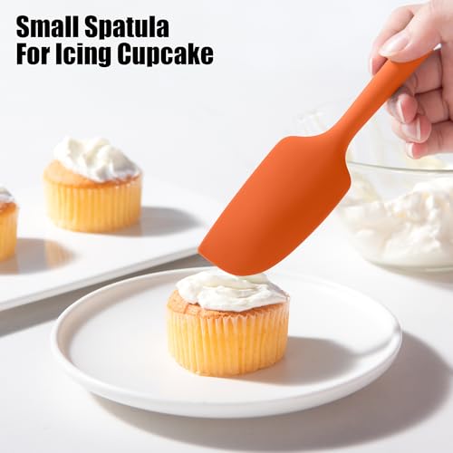 600°F Heat Resistant Silicone Spatula Scrapers (Set of 3 / Multicolor 4)