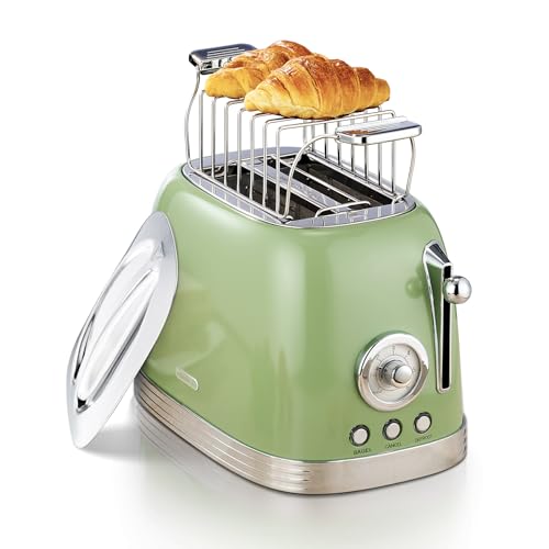 Retro Green 2‑Slice Bread Toaster