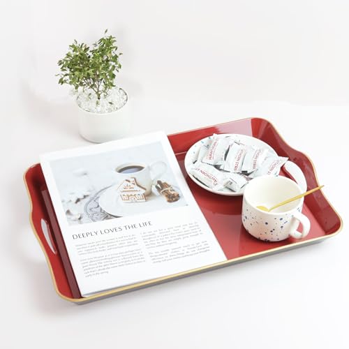 Large Red Decorative Tray (Red)