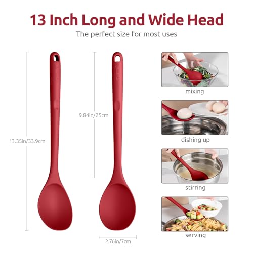 Silicone Cooking Spoon (Red)