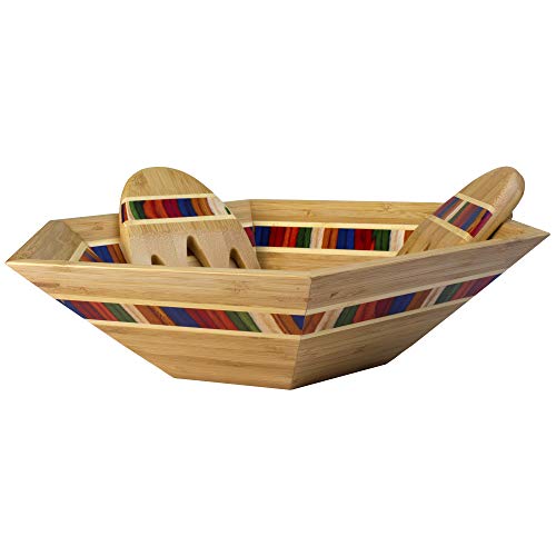 Baltique Marrakesh Collection 14" Salad Serving Bowl with Salad Hands (Marrakesh)