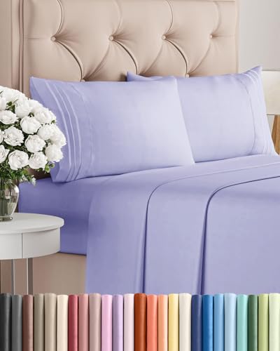 Queen Size 4 Piece Sheet Set (35 - Lavender / Queen)