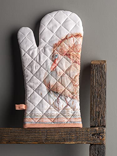 Maison d'Hermine Oven Gloves 100% Cotton Oven Mitt (099 - Giving Thanks / 7.5" x 13" (Oven Mitt))